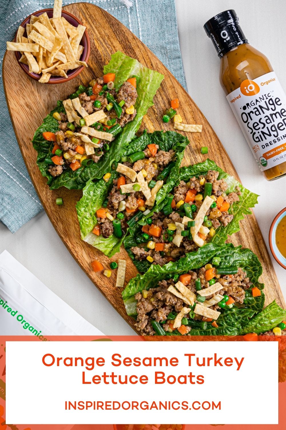 Orange Sesame Turkey Lettuce Boats Inspired Organics